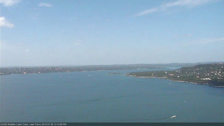 Lake Travis webcam, July 5, 2019 11:15 AM CT