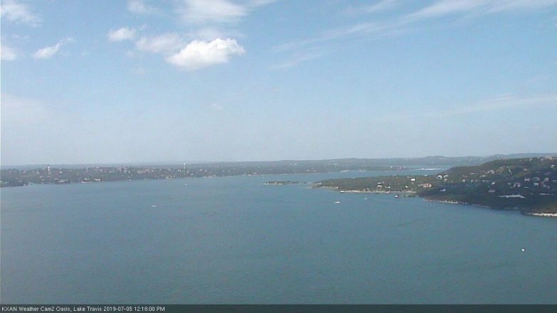 Lake Travis webcam, July 5, 2019 11:20 AM CT