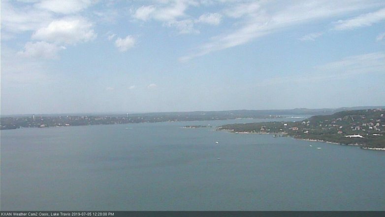 Lake Travis webcam, July 5, 2019 11:30 AM CT