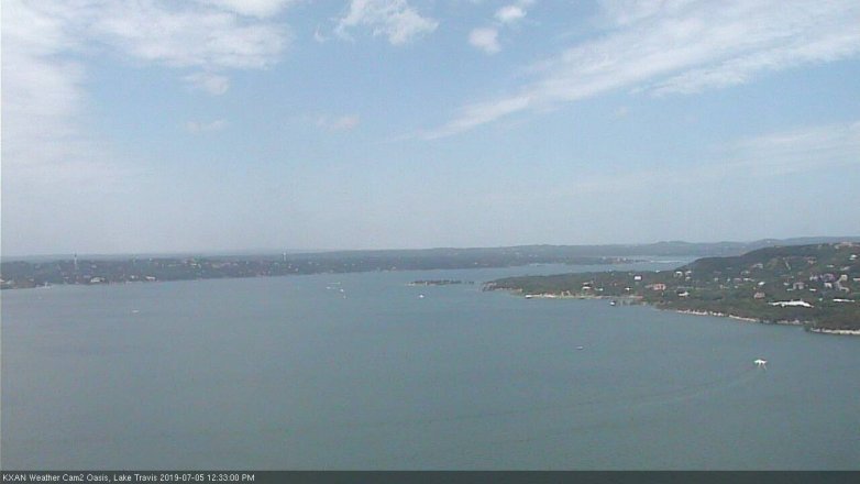 Lake Travis webcam, July 5, 2019 11:35 AM CT