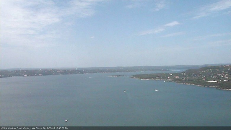 Lake Travis webcam, July 5, 2019 11:50 AM CT