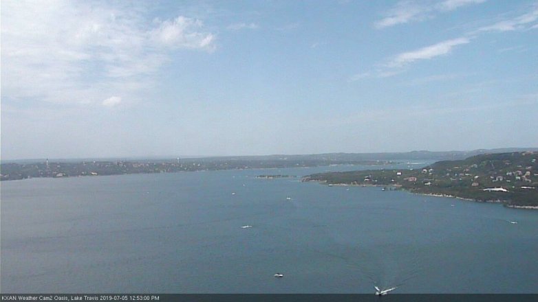 Lake Travis webcam, July 5, 2019 11:55 AM CT