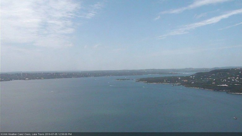 Lake Travis webcam, July 5, 2019 12:00 PM CT