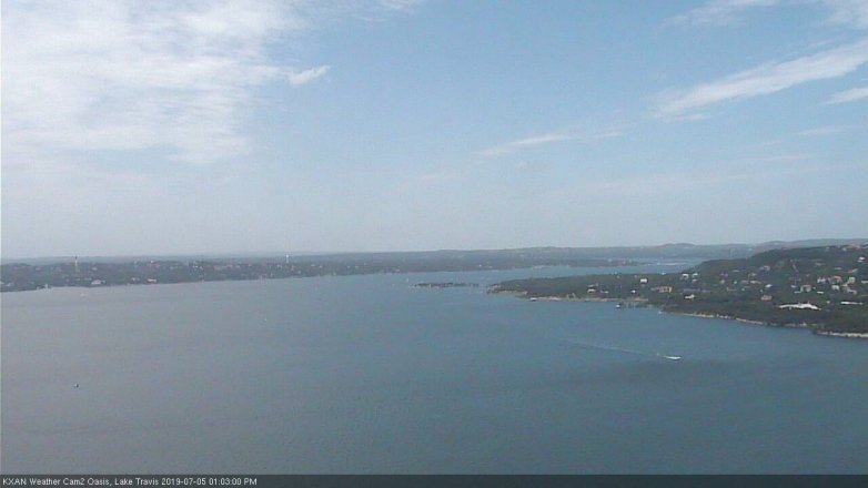 Lake Travis webcam, July 5, 2019 12:05 PM CT