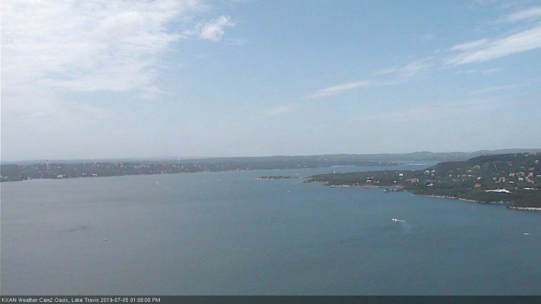 Lake Travis webcam, July 5, 2019 12:10 PM CT