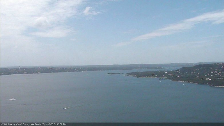 Lake Travis webcam, July 5, 2019 12:15 PM CT