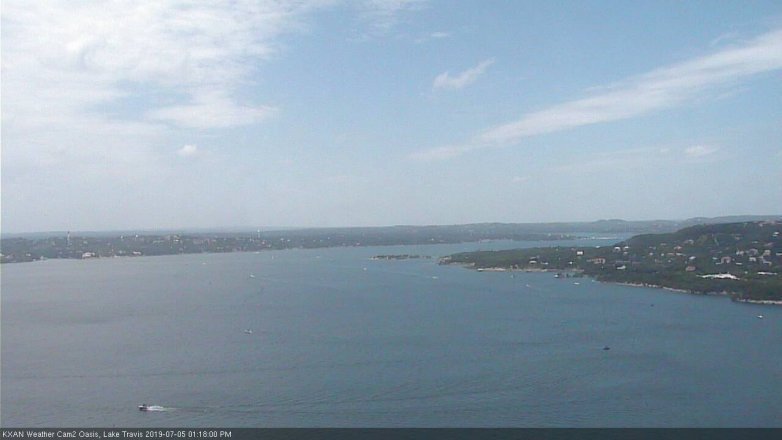 Lake Travis webcam, July 5, 2019 12:20 PM CT