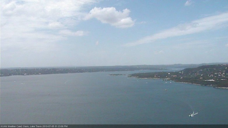 Lake Travis webcam, July 5, 2019 12:25 PM CT