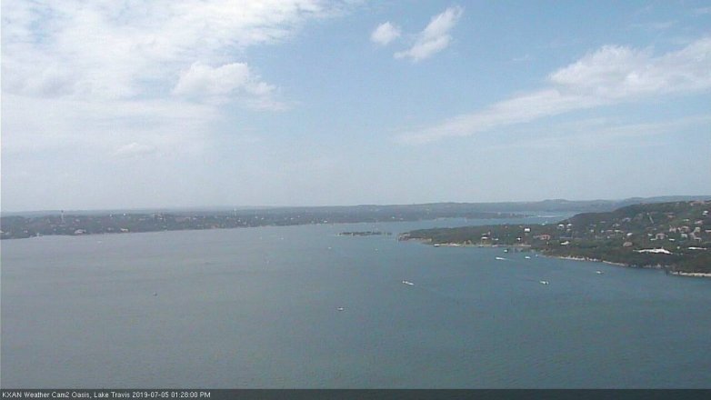 Lake Travis webcam, July 5, 2019 12:30 PM CT