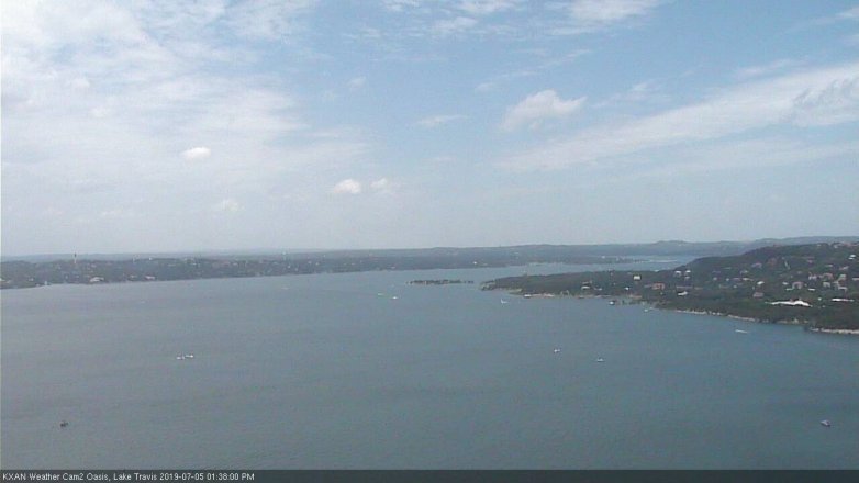 Lake Travis webcam, July 5, 2019 12:40 PM CT
