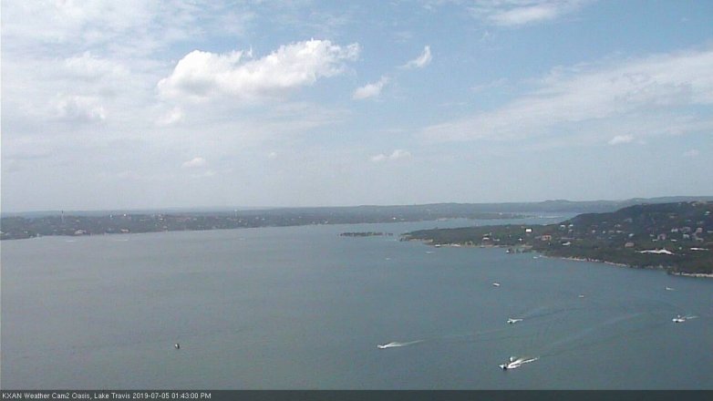 Lake Travis webcam, July 5, 2019 12:45 PM CT
