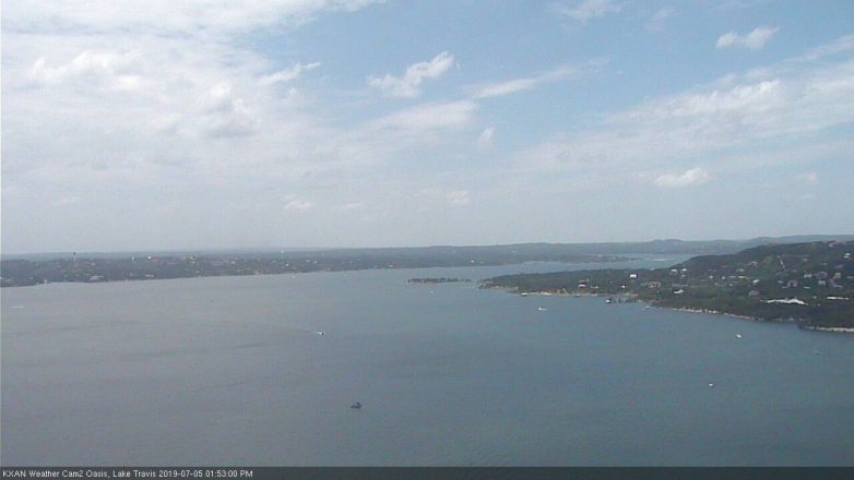 Lake Travis webcam, July 5, 2019 12:55 PM CT