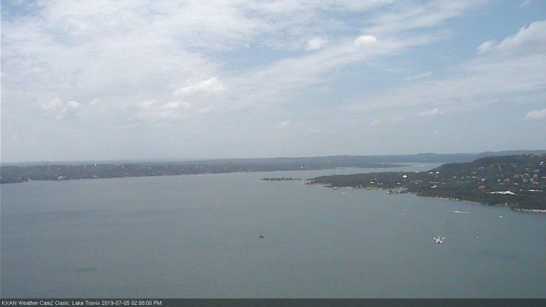 Lake Travis webcam, July 5, 2019 1:10 PM CT