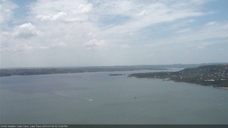 Lake Travis webcam, July 5, 2019 1:15 PM CT