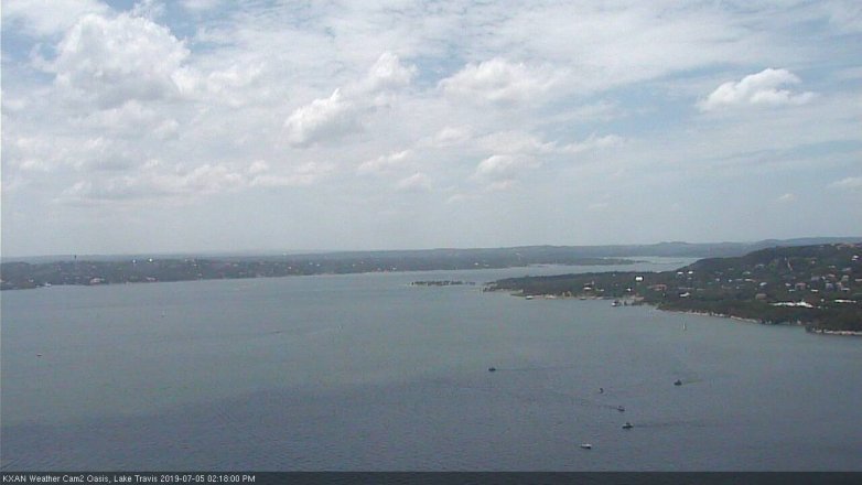 Lake Travis webcam, July 5, 2019 1:20 PM CT