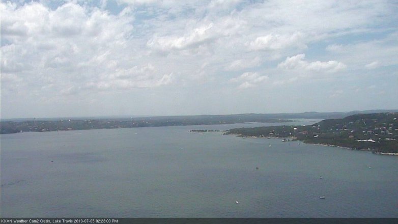 Lake Travis webcam, July 5, 2019 1:25 PM CT