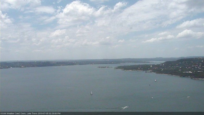 Lake Travis webcam, July 5, 2019 1:30 PM CT