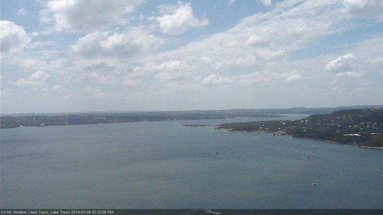 Lake Travis webcam, July 5, 2019 1:35 PM CT
