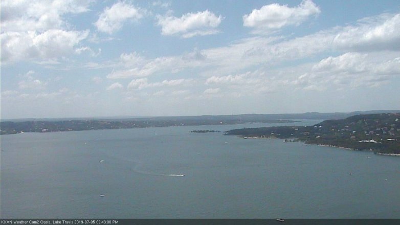 Lake Travis webcam, July 5, 2019 1:45 PM CT