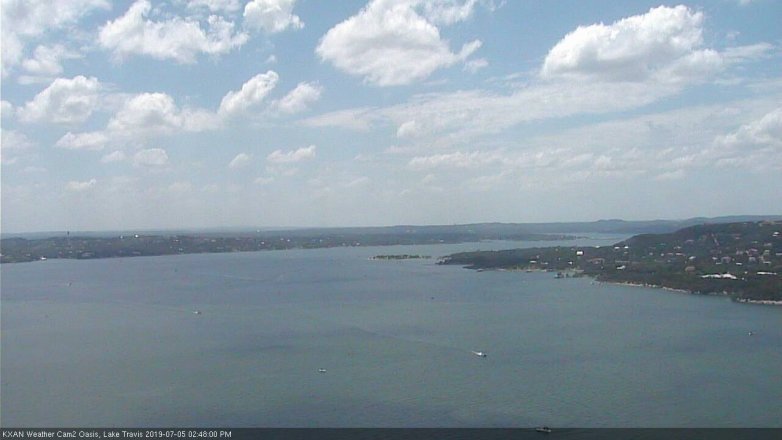 Lake Travis webcam, July 5, 2019 1:50 PM CT