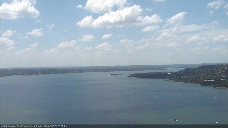 Lake Travis webcam, July 5, 2019 2:05 PM CT
