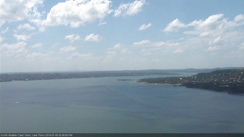 Lake Travis webcam, July 5, 2019 2:10 PM CT