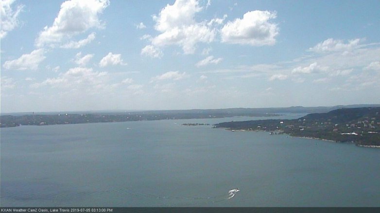 Lake Travis webcam, July 5, 2019 2:15 PM CT
