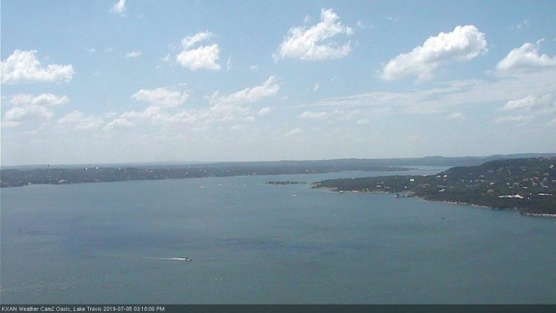 Lake Travis webcam, July 5, 2019 2:20 PM CT