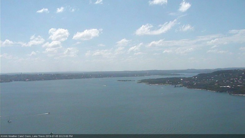 Lake Travis webcam, July 5, 2019 2:25 PM CT