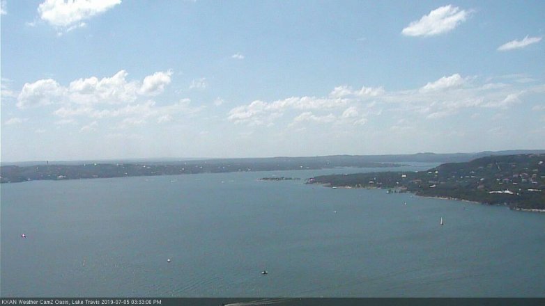 Lake Travis webcam, July 5, 2019 2:35 PM CT