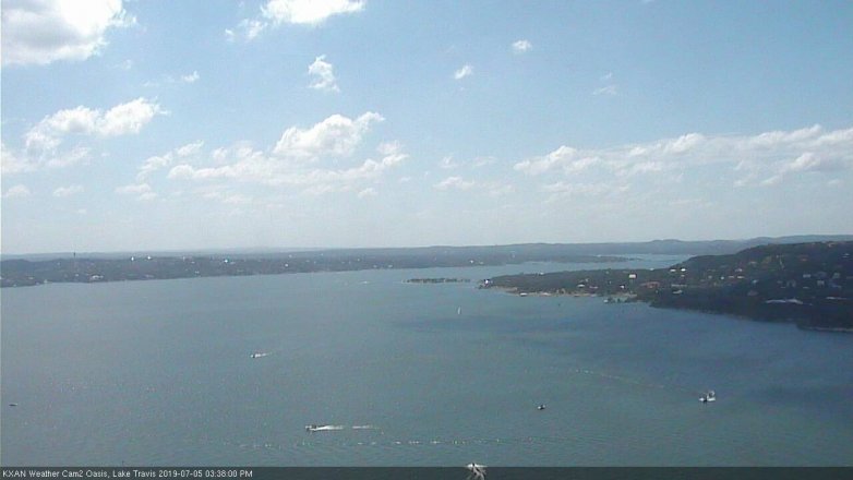 Lake Travis webcam, July 5, 2019 2:40 PM CT