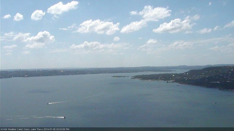 Lake Travis webcam, July 5, 2019 2:55 PM CT