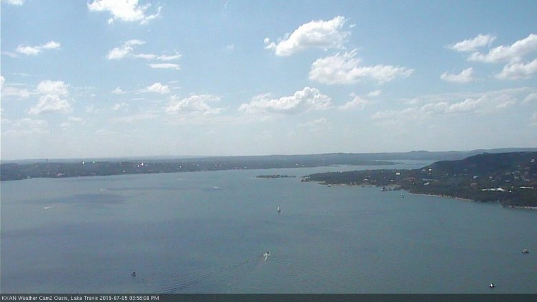 Lake Travis webcam, July 5, 2019 3:00 PM CT