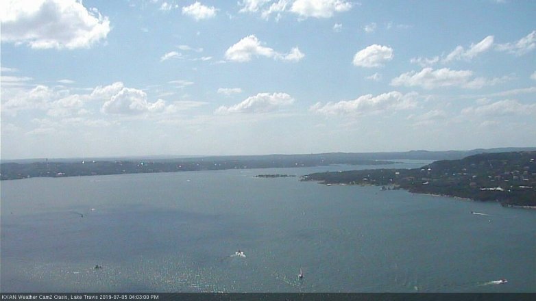 Lake Travis webcam, July 5, 2019 3:05 PM CT