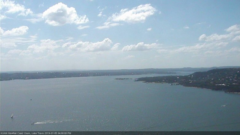 Lake Travis webcam, July 5, 2019 3:10 PM CT