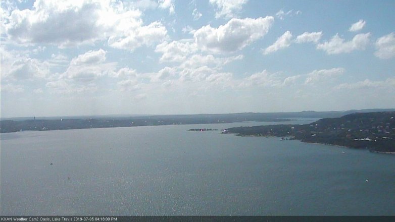 Lake Travis webcam, July 5, 2019 3:20 PM CT