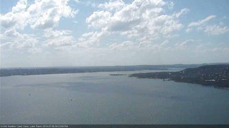 Lake Travis webcam, July 5, 2019 3:25 PM CT