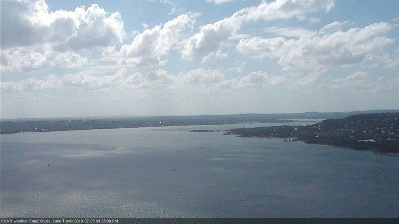 Lake Travis webcam, July 5, 2019 3:30 PM CT