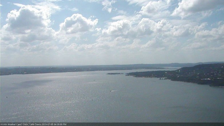 Lake Travis webcam, July 5, 2019 3:40 PM CT
