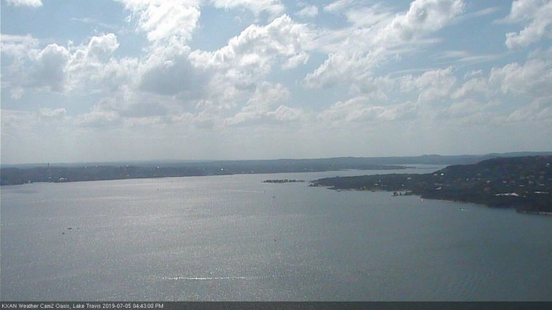 Lake Travis webcam, July 5, 2019 3:45 PM CT