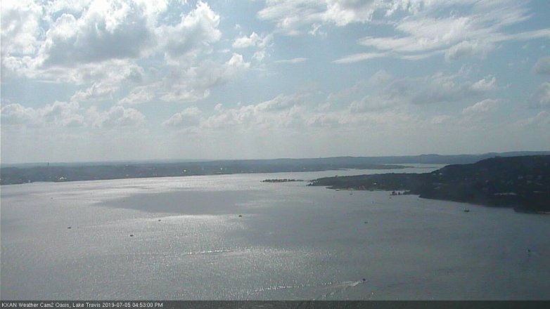 Lake Travis webcam, July 5, 2019 3:55 PM CT