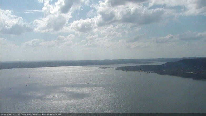 Lake Travis webcam, July 5, 2019 4:00 PM CT