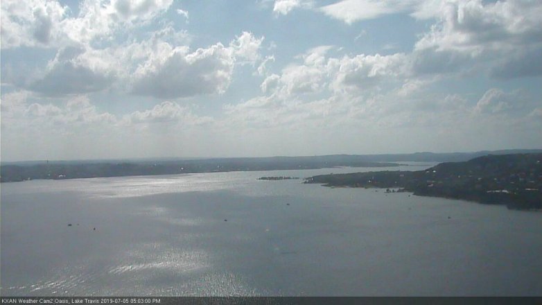 Lake Travis webcam, July 5, 2019 4:05 PM CT