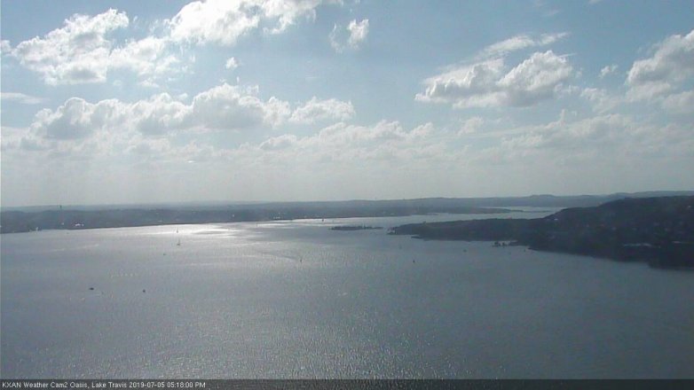 Lake Travis webcam, July 5, 2019 4:20 PM CT