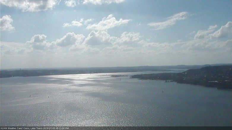 Lake Travis webcam, July 5, 2019 4:25 PM CT