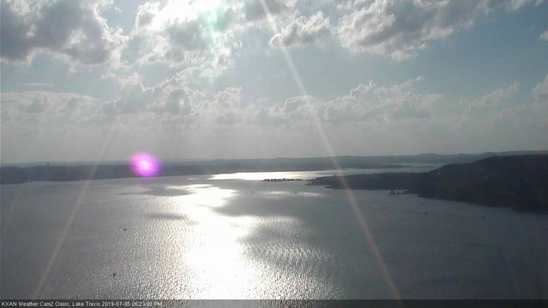 Lake Travis webcam, July 5, 2019 5:25 PM CT