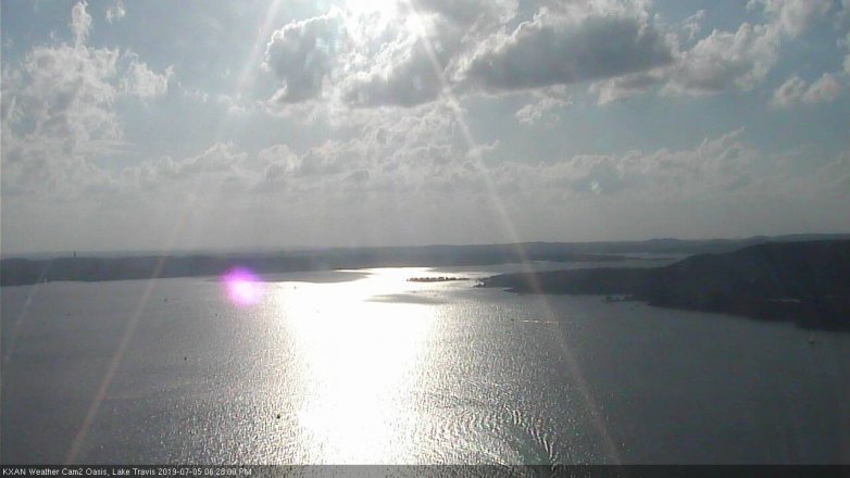 Lake Travis webcam, July 5, 2019 5:30 PM CT