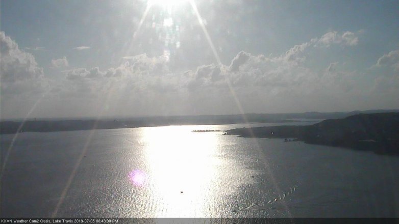 Lake Travis webcam, July 5, 2019 5:45 PM CT
