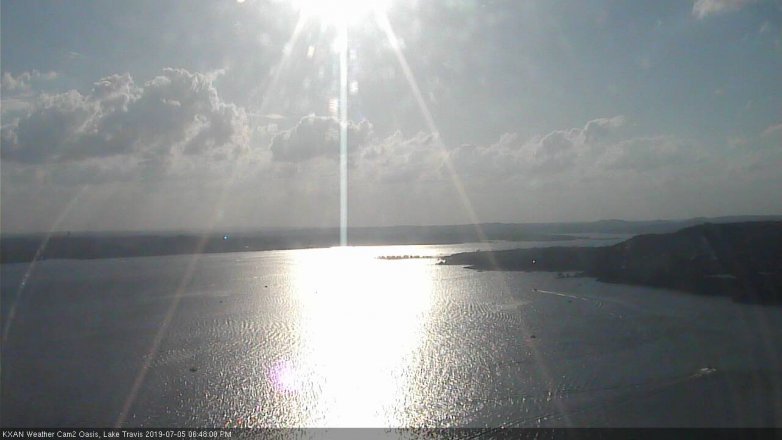 Lake Travis webcam, July 5, 2019 5:50 PM CT