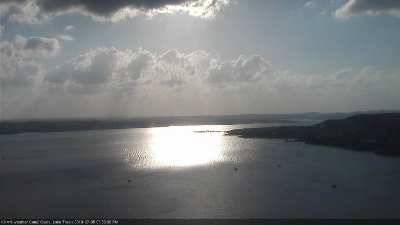 Lake Travis webcam, July 5, 2019 5:55 PM CT